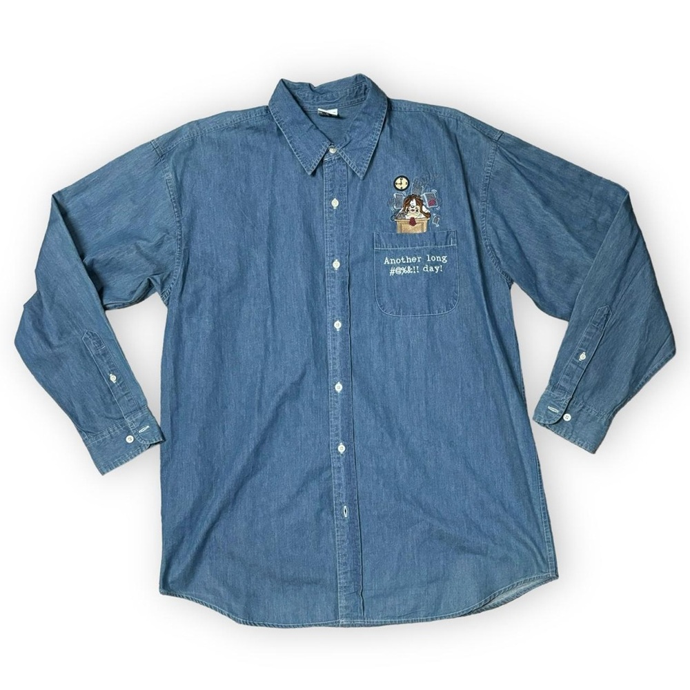 1998 Taz Looney Tunes Denim Shirt